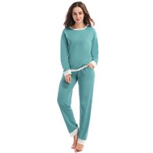 Women's Sleepwear Round Neck Soft Loungewear with Pants Pajama Set Cheibear