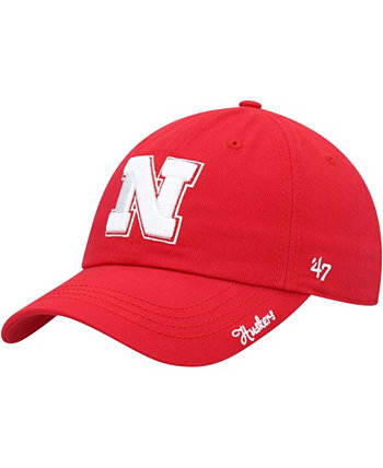 Регулируемая шляпа с логотипом Scarlet Nebraska Huskers Miata Clean Up Logo '47 Brand