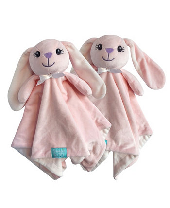 Snoogie Boo, 2 комплекта милого и защитного одеяла с мягкими игрушками, 18 x 18 дюймов Happycare Textiles