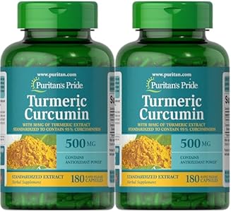 Puritan's Pride Turmeric Curcumin 500 mg-180 Capsules (Капсулы) Puritan's Pride