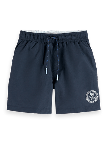 Boys' Mid-Length Logo Swim Shorts Scotch & Soda