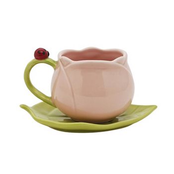 Celebrate Together™ Spring Tulip Mug & Leaf Saucer Set Celebrate Together