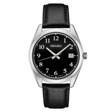 Мужские часы Seiko Essential из нержавеющей стали с черным циферблатом — SUR461 Seiko