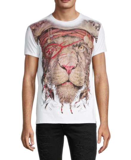 Украшенная футболка с изображением льва Heads Or Tails