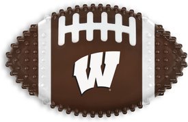 Pets First Wisconsin Hard Nylon Football Dog Chew Toy, Brown Pets First