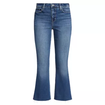 Укороченные расклешенные расклешенные джинсы стрейч Kendra со средней посадкой L'AGENCE