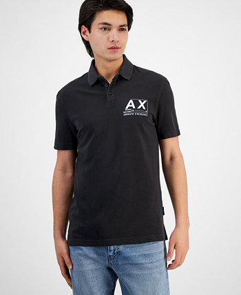 Мужская рубашка-поло с выцветшим на солнце логотипом, созданная для Macy's Armani