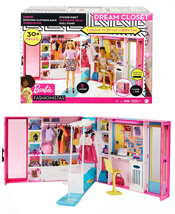 Рабочее место Dream Closet или набор вращающихся вешалок для одежды Barbie