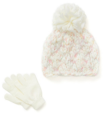 Комплект из вязаной шапки и перчаток крупной вязки, 2 предмета InMocean