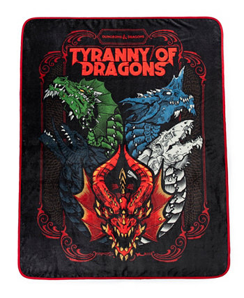 Плюшевый бросок «Тирания драконов», 46 x 60 дюймов Dungeons & Dragons