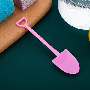 ZUBKTE Icecream Scooper 100 Pcs Plastic Ice Cream Spoons Mini Dessert Shovels Pudding Yogurt Spoons Shovel Shape Spoons for Potted Cake ZUBKTE