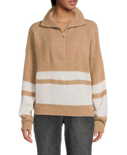 Кашемировый пуловер с молнией до половины Filoro