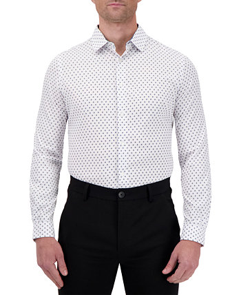 Мужская классическая рубашка приталенного кроя с мотивным принтом C-LAB NYC