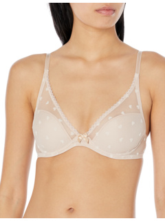 Victoire Flocked Hearts Plunge Bra Journelle