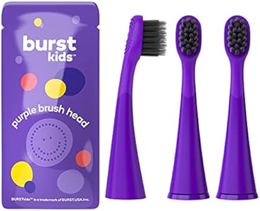 BURSTkids Toothbrush Heads 3-Pack - Genuine BURST Kids Electric Toothbrush Replacement Heads for a Ultra Soft Bristles – 9 Month Supply of Brush Heads, Seafoam Teal Burst