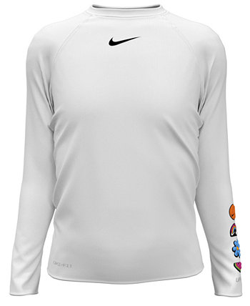 Рубашка для плавания Hydroguard с длинными рукавами Big Girls Charms Nike