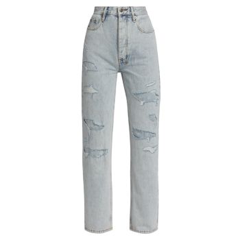 Brooklyn High-Rise Distressed Straight Jeans Ksubi
