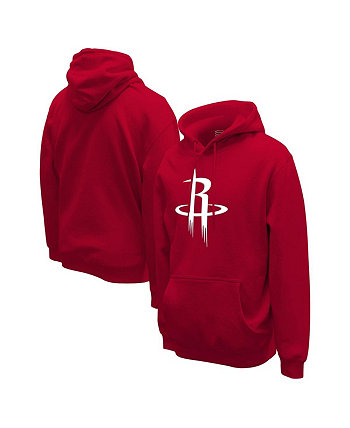 Мужской и женский красный пуловер с капюшоном с логотипом Houston Rockets Primary Logo Stadium Essentials