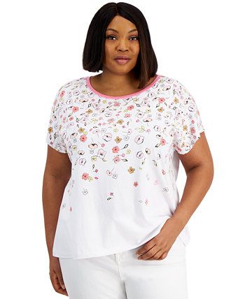 Женская блузка Plus Size с цветочным узором Tommy Hilfiger Tommy Hilfiger