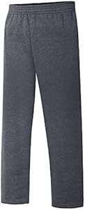 Hanes Boys' EcoSmart Open Leg Sweatpants, Midweight Fleece Pants with Pockets Hanes