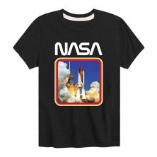 Футболка NASA Retro Shuttle Launch с графикой для мальчиков 8–20 лет NASA
