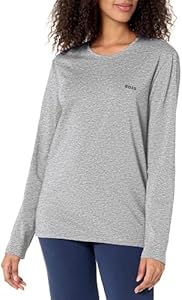 BOSS womens Mix&match Crewneck Cotton Lounge Long Sleeve T-shirt Boss