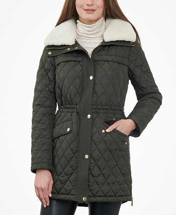 Женское укороченное пальто с искусственным мехом Michael Kors Michael Kors