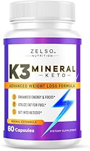 K3 Mineral Weight Loss Pills for Women and Men - K3 Salt Mineral, Vitamin + K3 Capsules (Капсулы) Supplement for Weight Loss - 30 Days Supply ZELSO