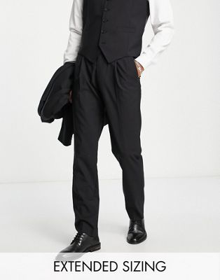 Черные узкие костюмные брюки премиум-класса из шерсти Noak Noak