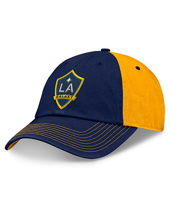 Men's Navy/Gold Los Angeles Galaxy Iconic Blocked Fundamental Adjustable Hat Fanatics