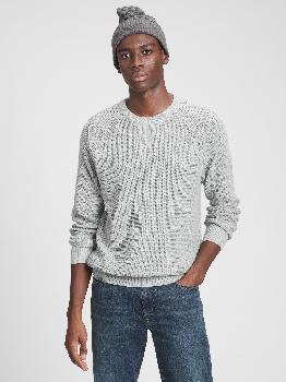 Фактурный свитер с круглым вырезом реглан Gap Factory