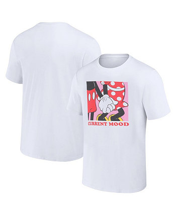 Мужская и женская белая футболка Current Mood с Микки и друзьями Mad Engine