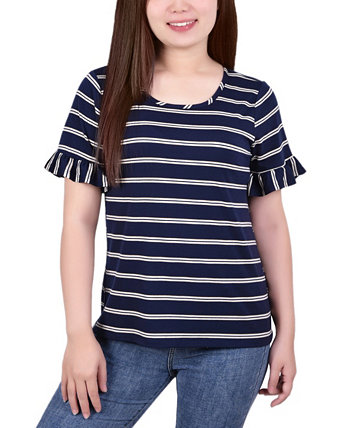 Women's Short Bell Sleeve Top NY Collection
