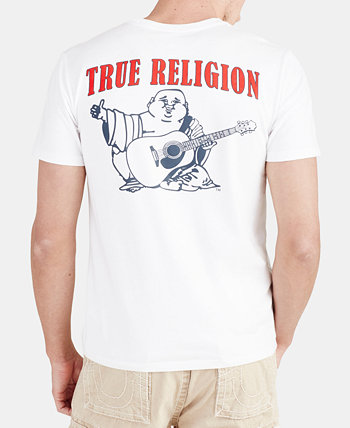 Мужская Хлопковая Футболка с Круглым Вырезом True Religion с Логотипом Будда. True Religion