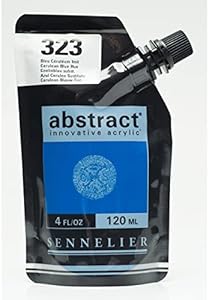 Sennelier Abstract Acrylic Paint Pouch, 4.05 Fl Oz (Pack of 1), Cerulean Blue Hue Sennelier