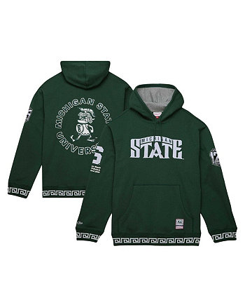 Мужской зеленый пуловер с капюшоном Michigan State Spartans 125th Basketball Anniversary Team Origins Mitchell & Ness