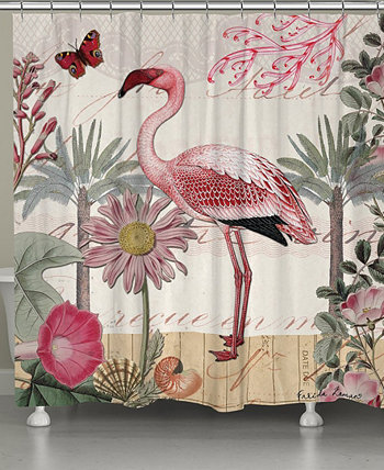 Занавеска для душа с ботаническим фламинго Laural Home