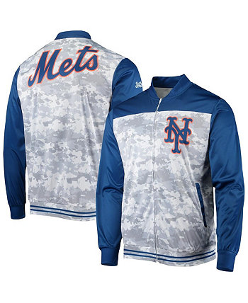 Мужская куртка Royal New York Mets Camo с молнией во всю длину Stitches