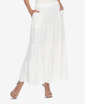 Многоярусная длинная юбка для женщин White Mark