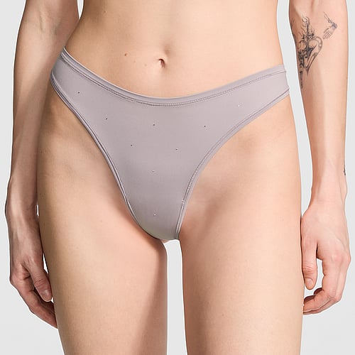 Base Stretch Thong Panty Pink