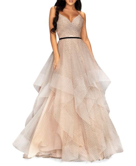 Dotted Tier Ballgown Terani Couture