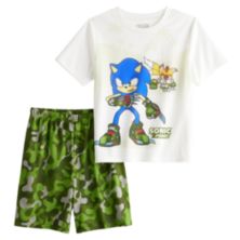 Пижамный комплект Sonic Prime с короткими рукавами и шортами для мальчиков 4–10 лет Licensed Character