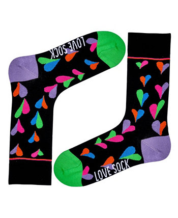 Женские носки с круглым вырезом Funky Hearts из органического хлопка Love Sock Company