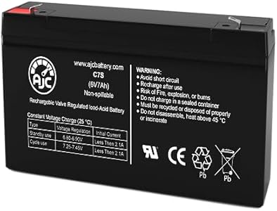 AJC Battery Compatible with Duracell DURA6-7.2F 6V 7Ah Sealed Lead Acid Battery Ajc