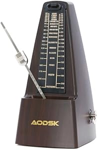 AODSK Mechanical Metronome Black Universal Metronome for Piano Guitar Violin Drums and Other Instruments Standard Loud Sound AODSK