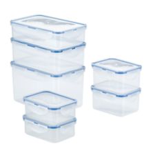 Блокировка и блокировка Easy Essentials, 14 шт. Прямоугольный контейнер для хранения пищевых продуктов Lock & Lock