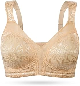 Женский Бюстгальтер Wingslove Wingslove Women's Full Coverage Non Padded Comfort Minimizer Wire-Free Bra Plus Size Wingslove