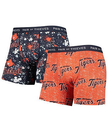Мужские оранжевые, темно-синие трусы-боксеры Detroit Tigers Super Fit из 2 предметов Pair Of Thieves