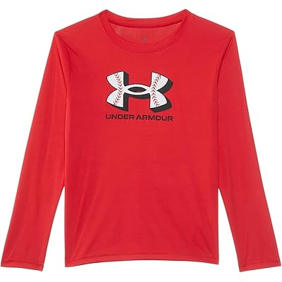 Ua Tech Baseball Logo Long Sleeve Tee (Little Kids/Big Kids) Under Armour Kids