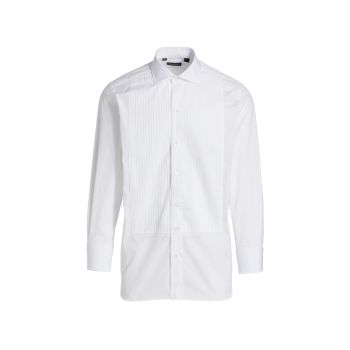 Плиссированная формальная рубашка-смокинг Paul Stuart